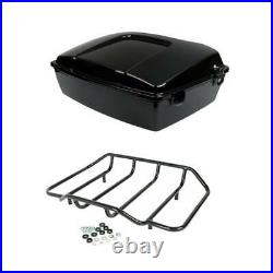 10.7 Black Chopped Trunk Luggage Rack Fit For Harley Tour Pak Touring 1997-2013