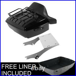 13.7 King Pack Trunk Pad Mount Fit For Harley Tour Pak Street Road Glide 97-08