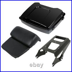 5.5 Razor Pack Trunk Pad + Mount Rack Fit For Harley Tour Pak Road Glide 09-13