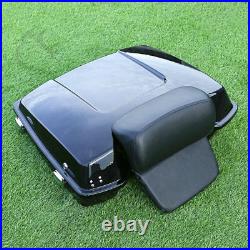5.5 Razor Trunk with Backrest For Harley Touring Tour Pak Road King Glide 97-13