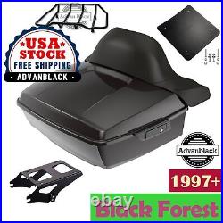 Advan Black Forest King Tour Pack Pak Trunk Luggage For Harley Davidson 1997+