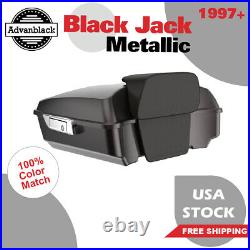 Advan Black Jack Metallic Chopped Tour Pack Pak Fits Harley Touring 1997+