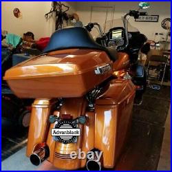 Advanblack Amber Whiskey Chopped Tour Pak Wrap-Around Backrest Fits 97-20 Harley