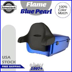 Advanblack Rushmore King Tour Pak Pack For 97+ Harley/Softail FLAME BLUE PEARL