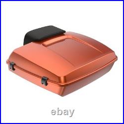 Advanblack Scorched Orange Razor Tour Pak Pack Trunk Luggage Fits Harley 97+