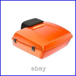 Advanblack Wicked Orange Pearl Chopped Tour Pak Pack Luggage Fits Harley 97+