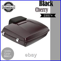 Advanblak BLACK CHERRY Rushmore Razor Tour Pak Pack Pad For 97+ Harley/Softail