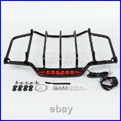 Air Wing Trunk Luggage Rack with LED Light For Harley Electra Road Glide Tour Pak