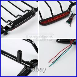 Air Wing Trunk Luggage Rack with LED Light For Harley Electra Road Glide Tour Pak