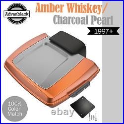 Amber Whiskey & Charcoal Pearl 2-Tone Razor Tour Pak Pack Fits Harley Touring
