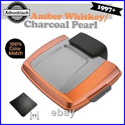 Amber Whiskey/Charcoal Pearl 2-Tone Razor Tour Pak Pack For 1997+ Harley Touring