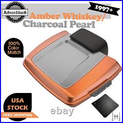 Amber Whiskey/Charcoal Pearl 2-Tone Razor Tour Pak Pack For 1997+ Harley Touring
