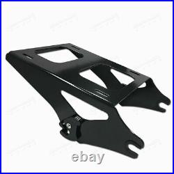 BLACK DETACHABLE TWO UP TOUR PAK MOUNTING RACK Fit For HARLEY TOURING 14 UP