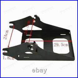 BLACK DETACHABLE TWO UP TOUR PAK MOUNTING RACK Fit For HARLEY TOURING 14 UP YM