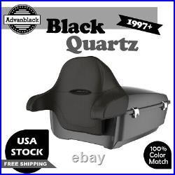 BLACK QUARTZ Advanblack Fits 97+ Harley/Softail Rushmore King Tour Pak Pack Pad