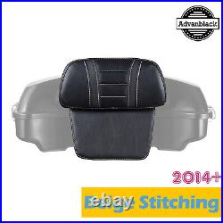 Beige Stitching CVO Style Chopped Backrest Pad Fit Chopped & Razor Tour Pak Pack