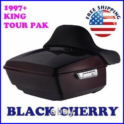 Black Cherry King Tour Pack Pak For 1997+ Harley Street Road Electra Ultra