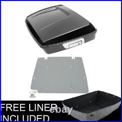 Black Chopped Pack Trunk Base Plate Fit For Harley Tour Pak Road Glide 2014-2021