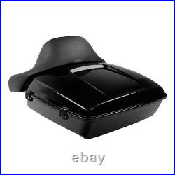 Black Chopped Pack Trunk Pad Mount Fit For Harley Tour-Pak Road Glide 2009-2013