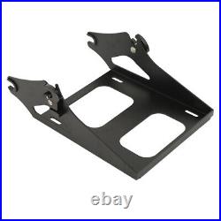 Black Chopped Pack Trunk Pad Mount Rack Fit For Harley Tour Pak Road Glide 14-23