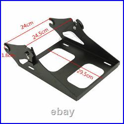 Black Chopped Pack Trunk Pad Mount Rack For Harley Tour Pak Road Glide 2014-2022