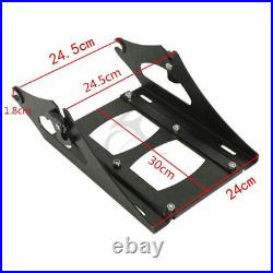 Black Chopped Pack Trunk Pad Rack Plate Fit For Harley Tour Pak Road King 14-21