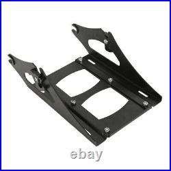 Black Chopped Trunk Backrest Mount Plate Fit For Harley Tour Pak Touring 2014-22