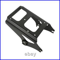 Black Chopped Trunk Backrest Mounting Rack Fit For Harley Tour Pak Touring 09-13