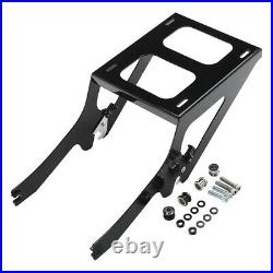 Black Chopped Trunk Backrest Rack Fit For Harley Tour Pak Heritage Classic 18-21