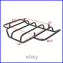 Black Chopped Trunk Luggage Rack Fit For Harley Touring Tour Pak Pack 1997-2013
