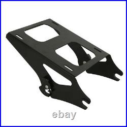 Black Chopped Trunk Mount Rack Fit For Harley Tour Pak Pack Road King 2014-2021