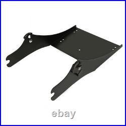 Black Chopped Trunk Pad Mount Rack Fit For Harley Tour Pak Electra Glide 97-08