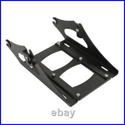Black Chopped Trunk Pad Mount Rack Fit For Harley Tour Pak Pack Touring 14-2023