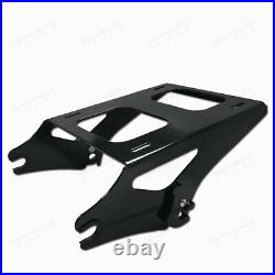 Black Detachable Two Up Tour Pak Mounting Rack Fit For Harley Stree Glide14 Up