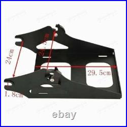 Black Detachable Two Up Tour Pak Mounting Rack Fit For Harley Stree Glide14 Up