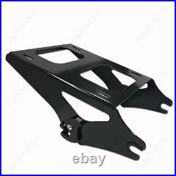 Black Detachable Two Up Tour Pak Mounting Rack For Harley Touring 14 Up Bs