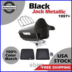 Black Jack Metallic King Tour Pak Pack For Harley Street Road Electra Glide 97+
