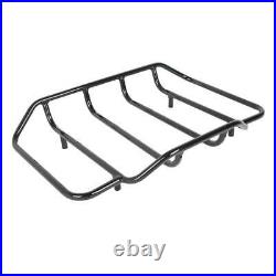 Black King Pack Trunk Luggage Rack Rail Fit For Harley Tour Pak Road King 14-22