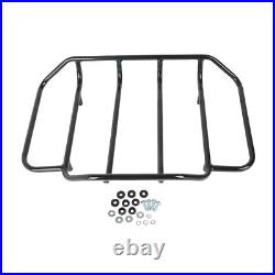 Black King Pack Trunk Pad Plate Mount Rack Fit For Harley Tour Pak Touring 14-22
