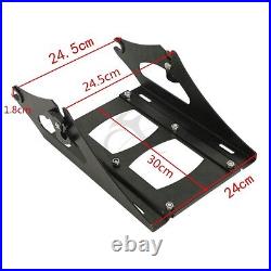 Black King Trunk Two Up Mounting Rack Fit For Harley Tour Pak Touring 2014-2022