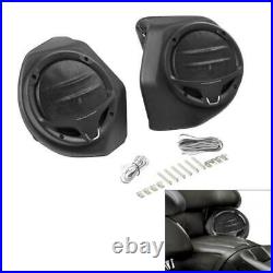 Black King Trunk with Speakers Pods Fit For Harley Touring Tour Pak Touring 14-22