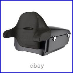 Black Pearl King Tour Pack Pak Wrap Around Backrest For Harley Touring 1997+