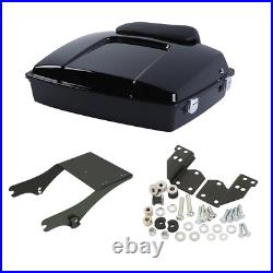 Black Razor Trunk Mount Rack with Docking Fit For Harley Tour Pak Touring 97-2008