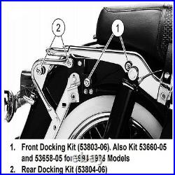 Black Razor Trunk Mount Rack with Docking Fit For Harley Tour Pak Touring 97-2008