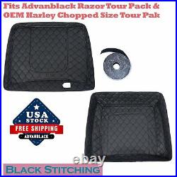 Black Stitching Tour Pak Liner Fit Advanblack Razor/Harley OEM Chopped Tour Pack
