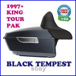 Black Tempest King Tour Pack Pak For 97+ Harley Street Road Electra Ultra
