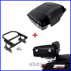 Chopped Pack Trunk Backrest 2-UP Mount Rack For Harley Tour Pak Touring 97-08 07