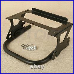 Chopped Pack Trunk Backrest 2-UP Mount Rack For Harley Tour Pak Touring 97-08 07