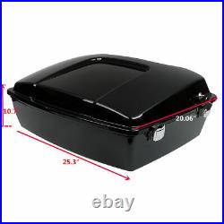 Chopped Pack Trunk Backrest & Luggage Rack For Harley Tour Pak Touring 2009-2013