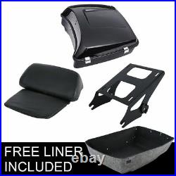 Chopped Pack Trunk Backrest Mount Rack Fit For Harley Tour Pak Touring 14-21 15